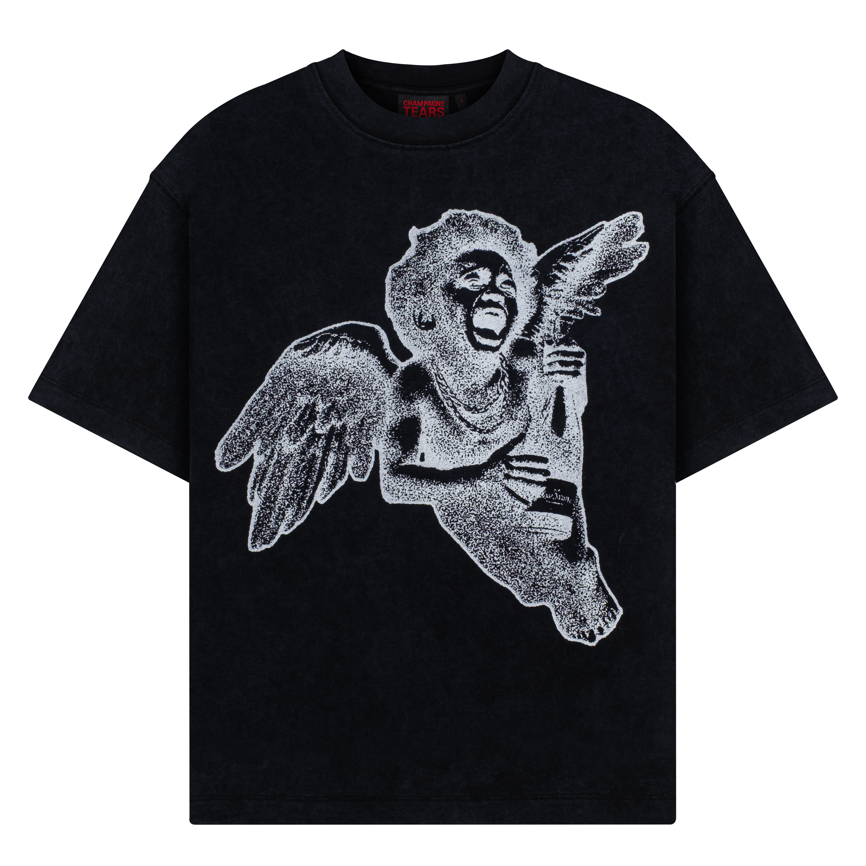 T-SHIRT BLACK ANGEL BOTTLE