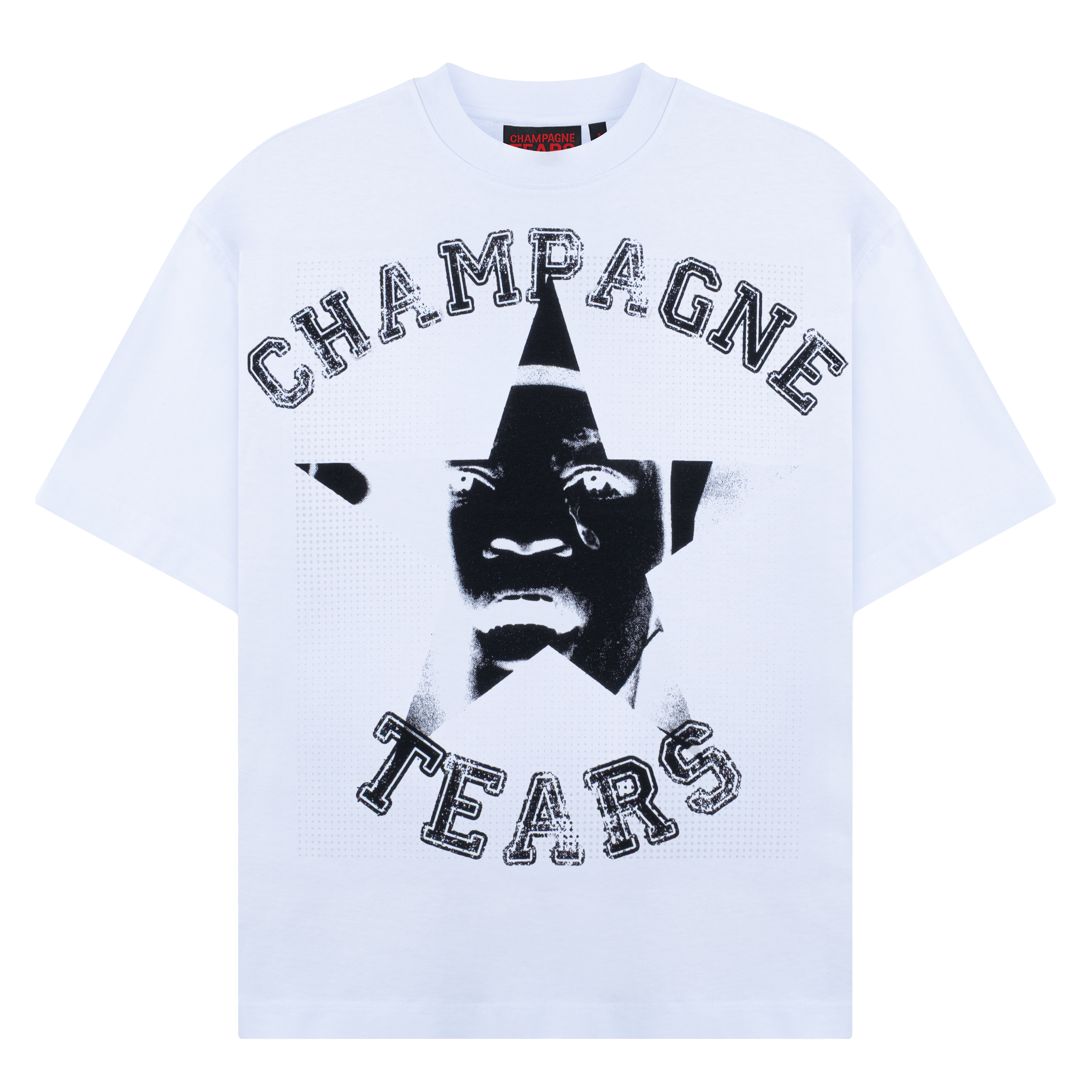 T-SHIRT WHITE CHAMPAGNE TEARS